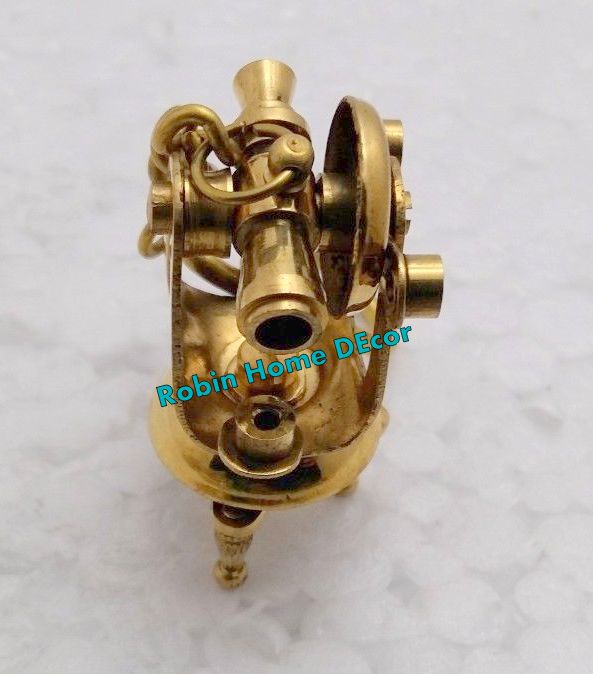 Solid Antique Brass Theodolite Key Chain Antique Brass Keyring nice keychain